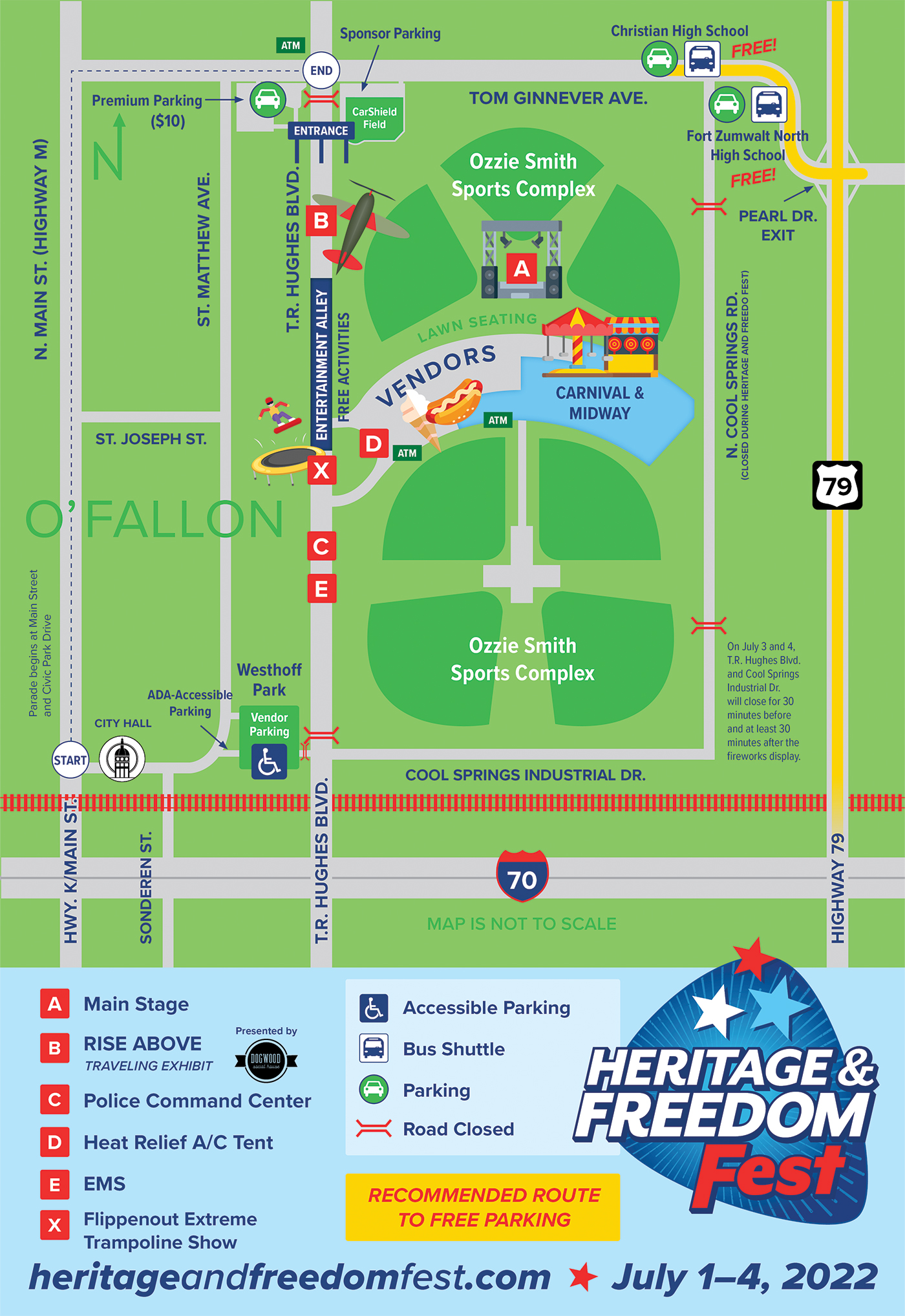 Festival Map O'Fallon's Heritage & Freedom Fest